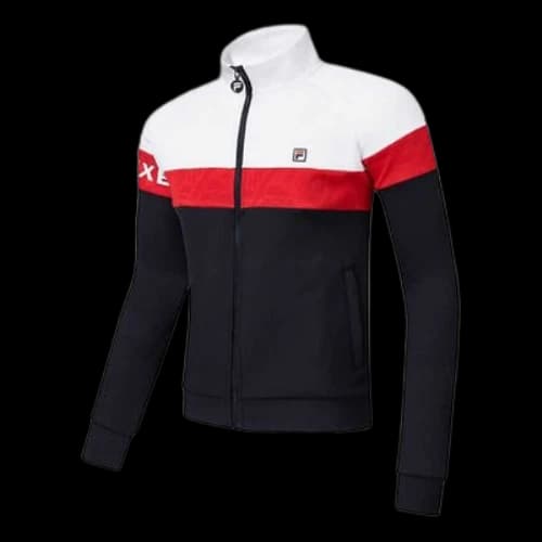 FILA Athletics Long Sleeves Contrasting Colors Stand Collar Casual Jacket White