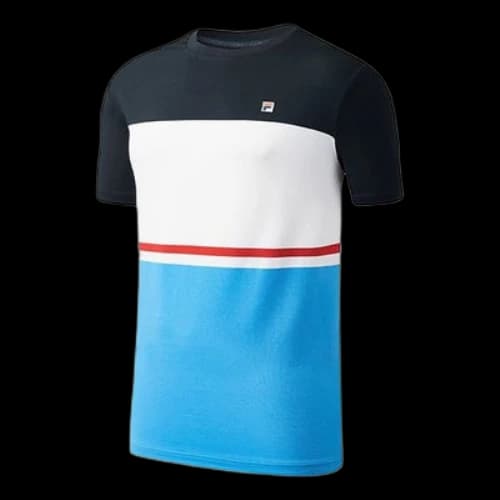 FILA ATHLETICS Short Sleeve Contrasting Colors Sports Blue