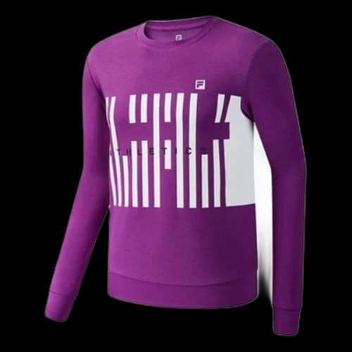 FILA Athletics Chest Printing Pullover Purple
