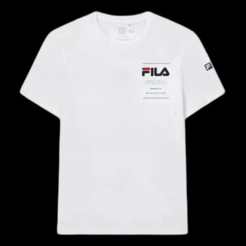 FILA Solid Color Letter Printed T-Shirt 'White'