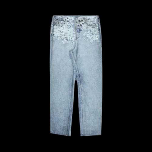 Diesel Straight Placed Print Jeans 'Blue'