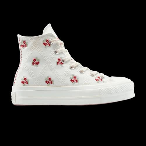 Chuck Taylor All Star Lift Platform High 'Cross Stitch Roses' (Women's)