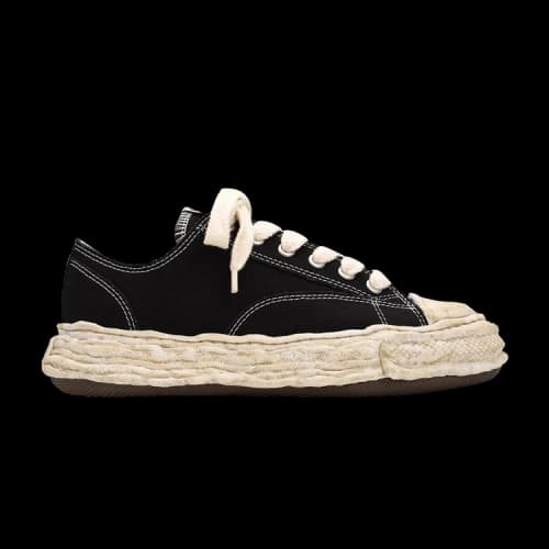 Maison Mihara Yasuhiro Peterson 23 Vintage Sole Canvas Low Black White