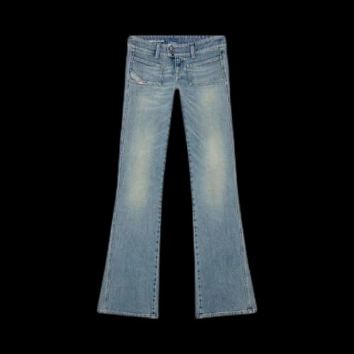 Diesel D-Hush Low Rise Slim Flared Jeans 'Blue'
