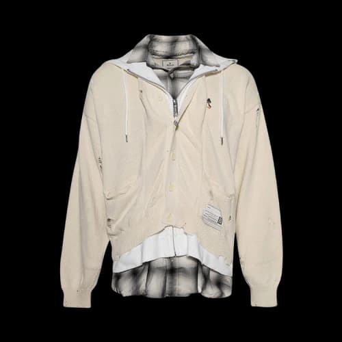 Maison Mihara Yasuhiro Triple Layered Knit Cardigan 'White'