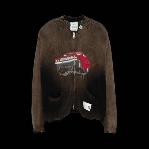 Maison Mihara Yasuhiro Car Jacquard Knit Cardigan 'Black'
