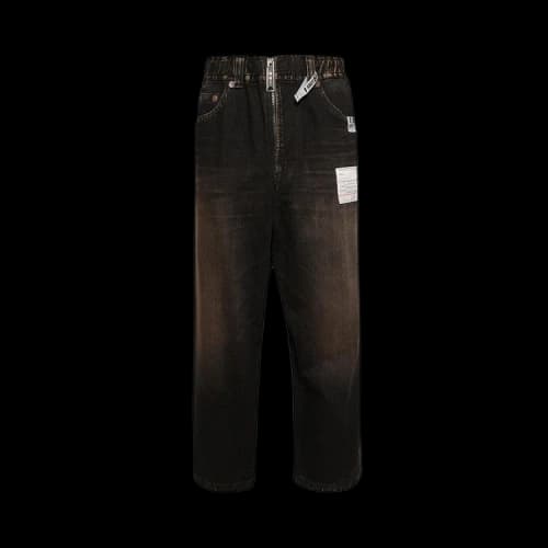 Maison Mihara Yasuhiro Amateur Sewn Wide Jeans 'Black'