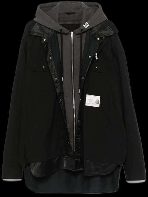 Maison Mihara Yasuhiro Triple Layered Shirt Black