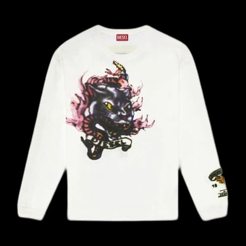 Diesel T-Boxt-Q9 Long-Sleeve T-Shirt 'Off White'