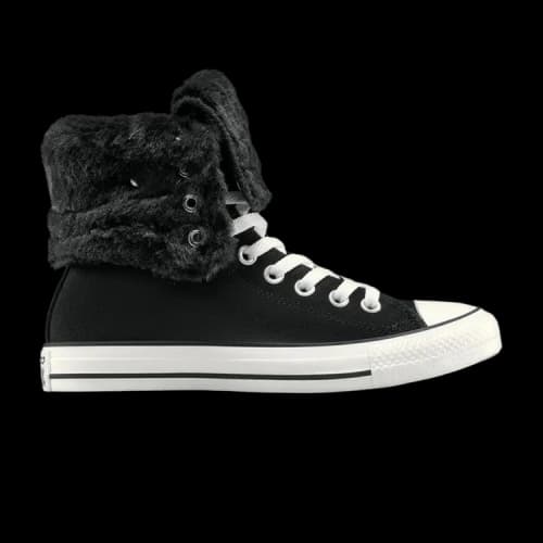 Converse Chuck Taylor All Star Fold Over Hi Black Egret (Women's)