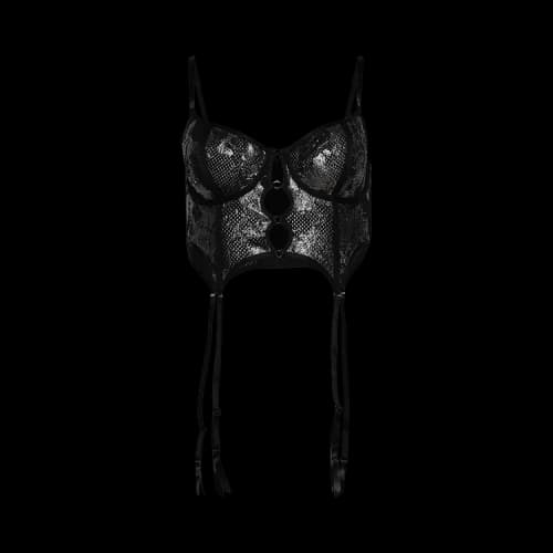 Diesel x SAVAGE x FENTY Fishnet Bustier 'Soft Black'