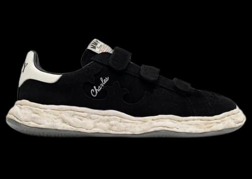 Maison Mihara Yasuhiro Charles OG Sole Western Detail Suede Low Velcro Black White