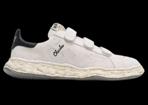 Maison Mihara Yasuhiro Charles OG Sole Western Detail Suede Low Velcro White