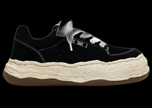 Maison Mihara Yasuhiro Oliver OG Distressed Sole Suede Low Black White