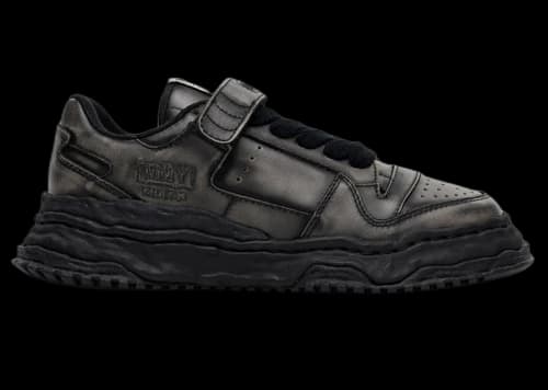 Maison Mihara Yasuhiro Keith OG Sole Vintage Leather Effect Low Triple Black
