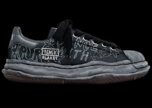 Maison Mihara Yasuhiro Blakey OG Sole Low Graffiti Printed Black