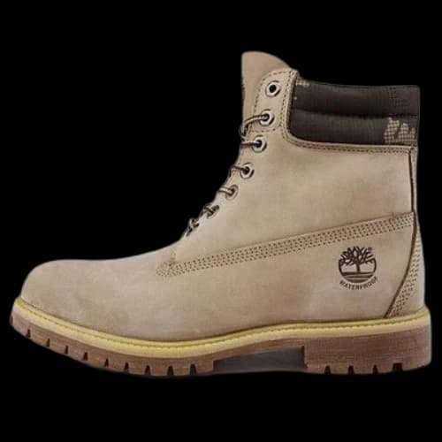 Timberland 6 Inch Premium Waterproof Wide-Fit Boots 'Off White Nubuck'