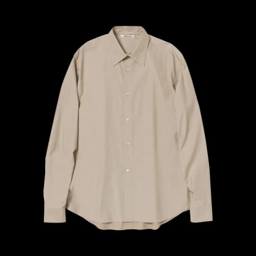 Auralee Washed Finx Twill Shirt 'Khaki Green'