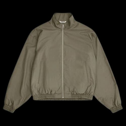 Auralee Super Fine Tropical Wool Zip Blouson 'Dark Khaki'