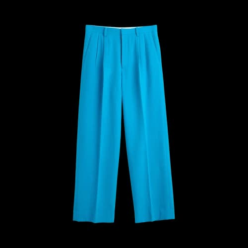 Auralee Brushed Super Fine Wool Flannel Slacks 'Light Blue'