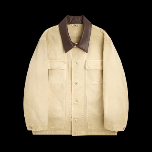 Auralee Organic Cotton Duck Blouson 'Light Beige'