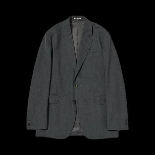 Auralee Kid Mohair Hop Sack Jacket 'Top Charcoal'