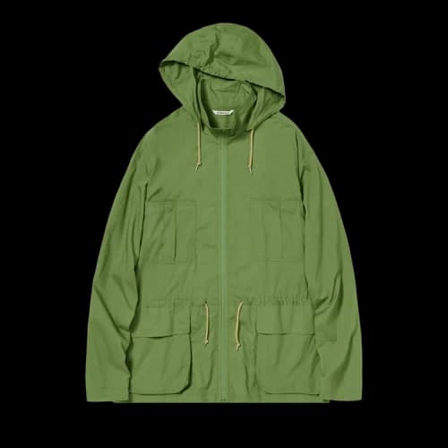 Auralee Super Fine Cotton Lawn Hooded Blouson 'Dusty Green'