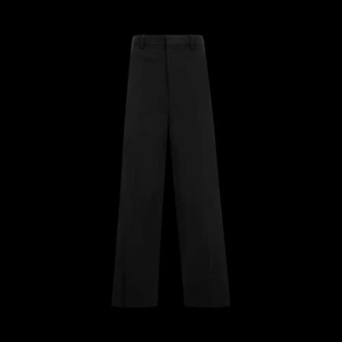 Auralee High-Twist Wool Linen Twill Slacks 'Black'