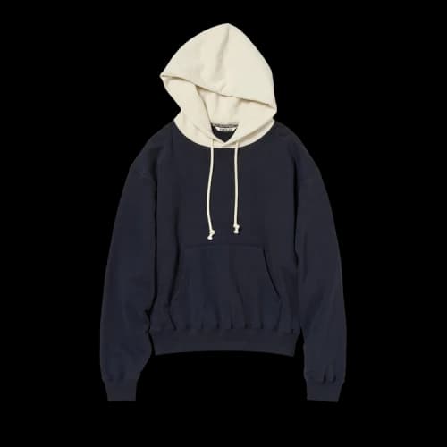 Auralee Smooth Soft Pullover Parka 'Dark Navy/Smoky White'