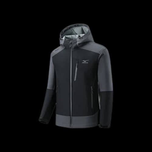 Mizuno Logo Warm Jacket 'Black Grey'