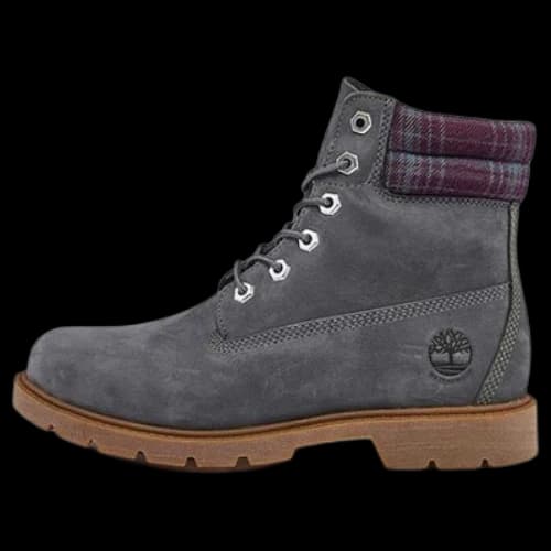 Timberland Linden Woods 6 Inch Waterproof Boots 'Dark Grey and Printed Collar' (Women's)
