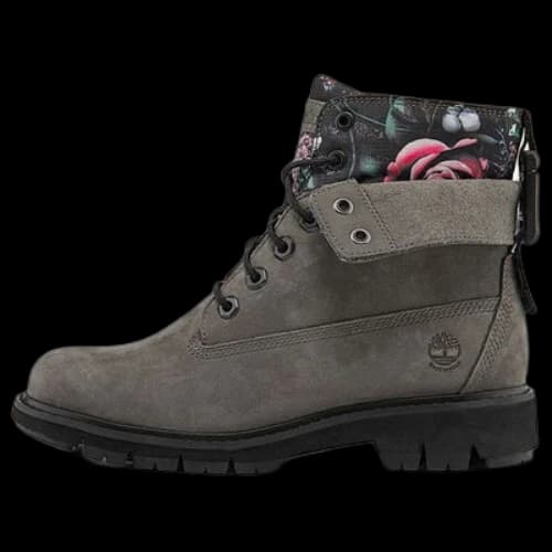 Timberland Lucia Way 6 Inch Waterproof Roll Top Boots 'Grey and Floral' (Women's)