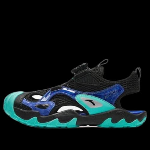 (GS) ANTA Sandals 'Black Teal Blue'