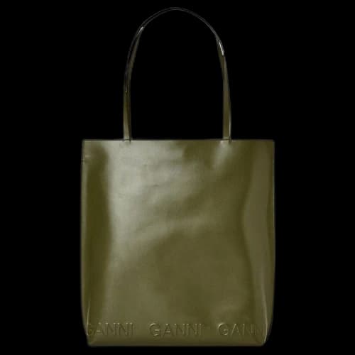 GANNI Banner Logo Tote 'Kalamata'