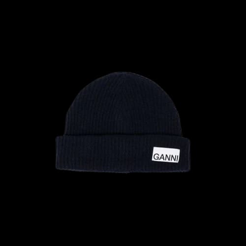 GANNI Logo Beanie 'Black'