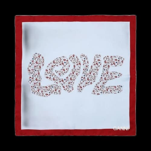 GANNI Silk Twill Scarf 'Heather'
