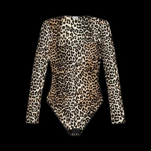 GANNI Bodysuit 'Leopard'