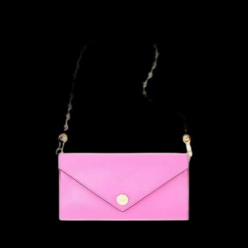 GANNI Banner Clutch Bag 'Carmine Rose'