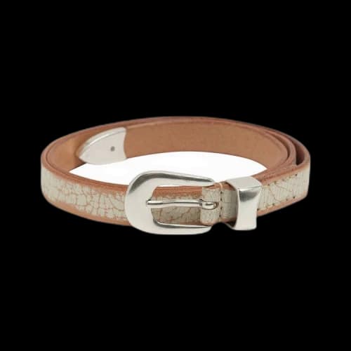 Our Legacy Cracked Leather Belt 'Cream'