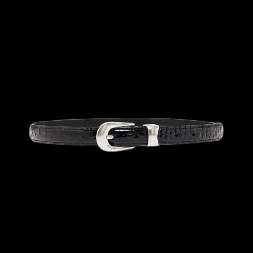 Our Legacy Crocodile Embossed Belt 'Black'
