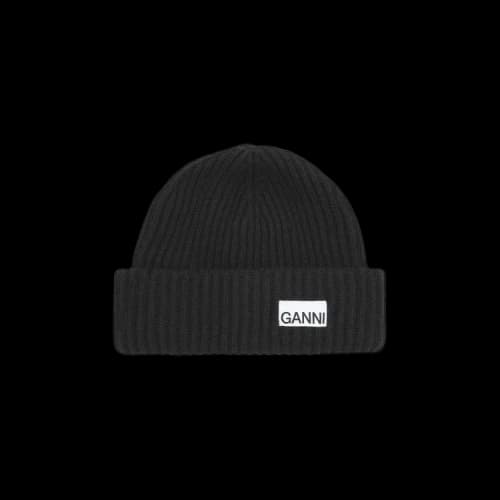 GANNI Wool Beanie 'Black'