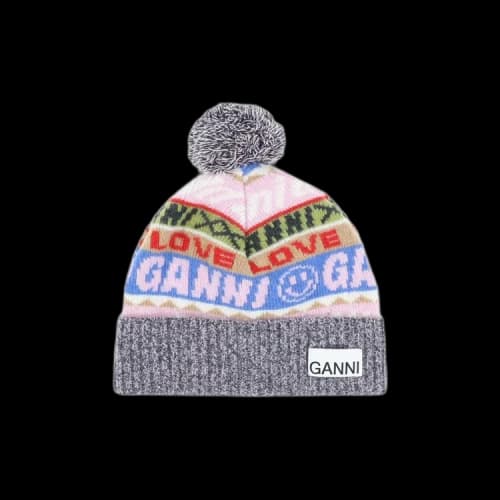 GANNI Graphic Beanie 'Multicolor'