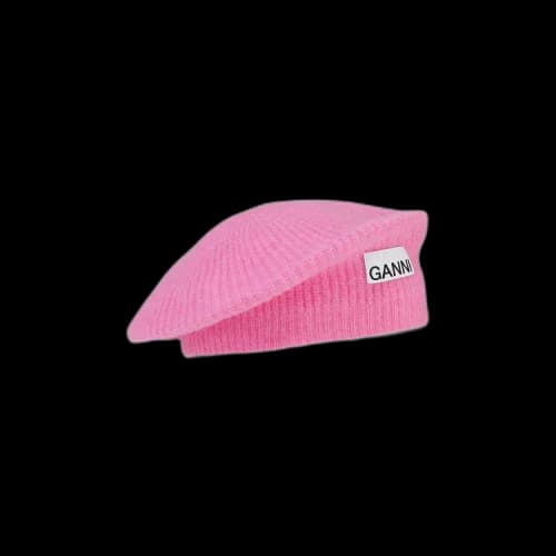 GANNI Soft Wool Beret 'Orchid'