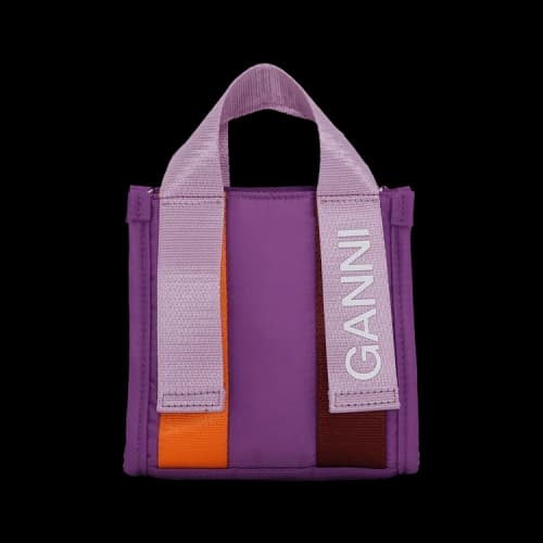 GANNI Recycled Tech Mini Tote Bag 'Purple'