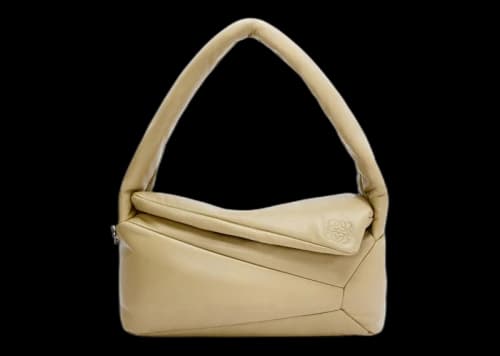LOEWE Puffer Puzzle Hobo Bag Clay Green