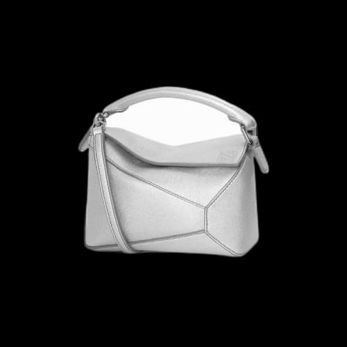 Loewe Mini Puzzle Bag 'Silver'