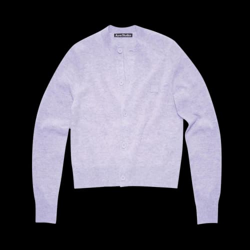 Acne Studios Wool Crewneck Cardigan 'Purple'