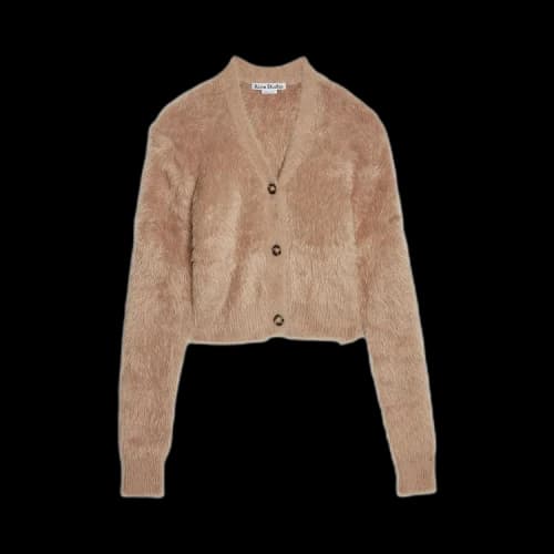 Acne Studios Fluffy Knit Cardigan 'Camel/Brown'