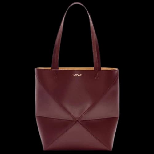 Loewe Puzzle Fold Tote Bag 'Dark Burgundy'