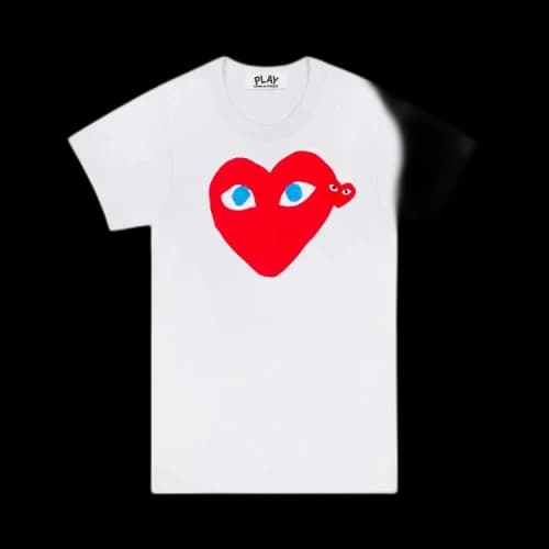 Comme des Garçons PLAY T-Shirt With Blue Eyes 'White/Red'